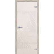 Дверь стеклянная Аврора Сатинато Белое